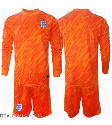 Inghilterra Portiere Prima Maglia Bambino Europei 2024 Manica Lunga (+ Pantaloni corti)